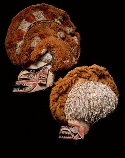Two Masks, New Ireland by Oceanic
